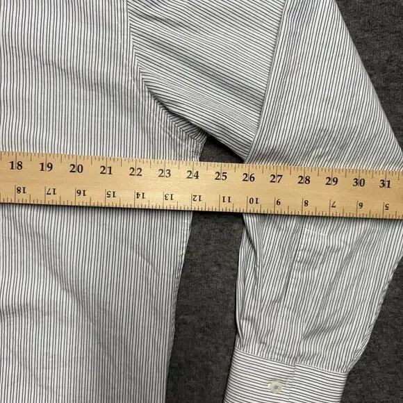 Lot of 4 English Laundry Dress Shirt Men's 17 34/35 Purple Blue Flip Cuff Logo - Picture 16 of 16